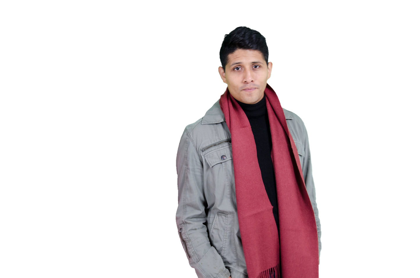 Brushed Burgundy - Peruvian Baby Alpaca Scarf